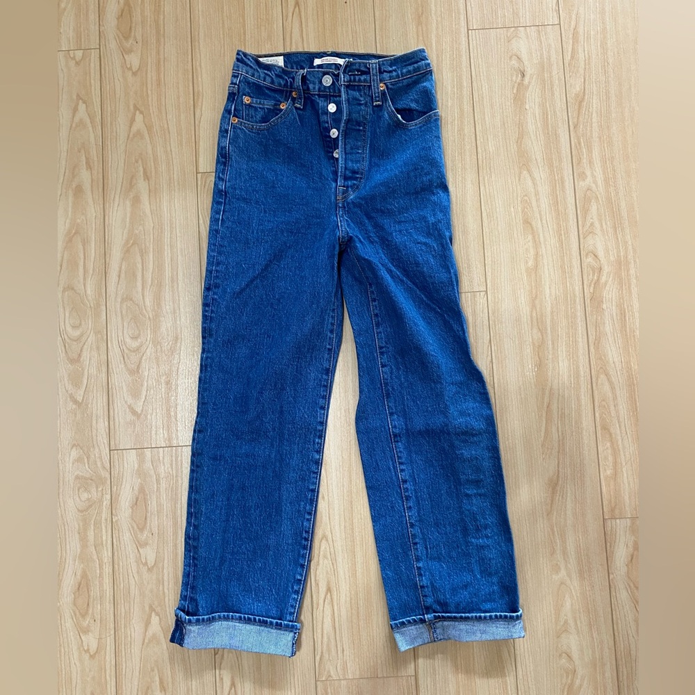 Levi’s Blue Ribcage Straight Jeans - W25
